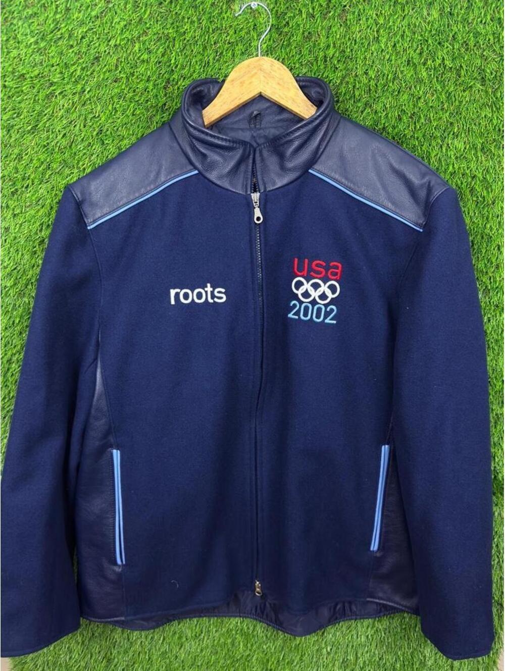 Vintage Roots USA Olympic Team 2002 Jacket Size L Official Outfitter